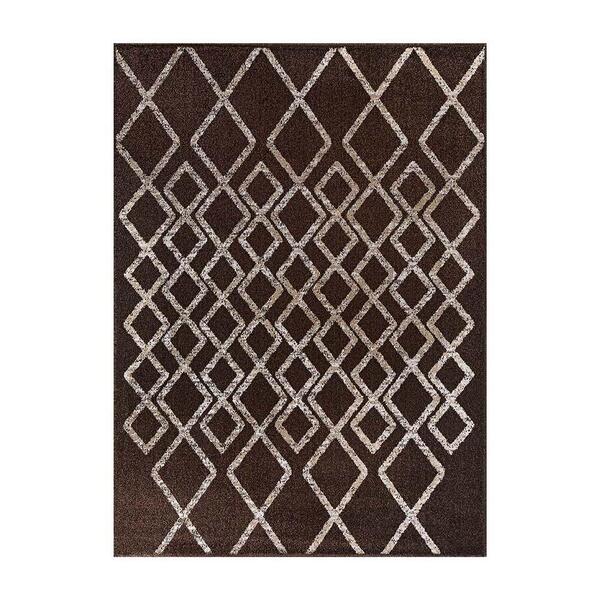 Tapete Para Sala Classic Chain 70 Marrom 2,00x2,50m - J Serra