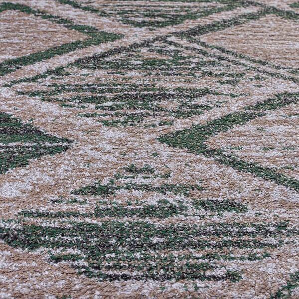 Tapete Para Sala Classic Fiji 15 Creme-verde 1,00x1,50m - J S