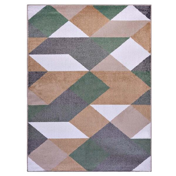 Tapete Para Sala Classic Maiorca 24 Caramelo-verde 1,00x1,50m