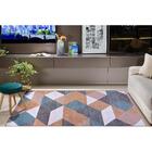 Tapete Para Sala Classic Maiorca 25 Caramelo-azul 1,00x1,50m