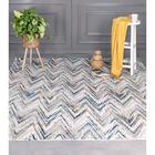 Tapete Para Sala Condor 06 Cinza-azul 1,00x1,40m - Edantex