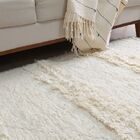 Tapete Para Sala Cru Bordado Boho 1.50x2.00