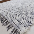 Tapete Para Sala Cru E Preto 1.50x2.00 Felpudo