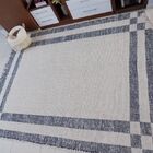 Tapete Para Sala Cru E Preto 1.50x2.00 Felpudo