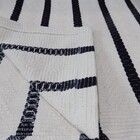 Tapete Para Sala Cru E Preto Listrado 1.50x2.00