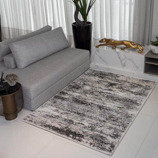 Tapete Para Sala De Estar Scala 2,4mx3,0m 907 Cinza/chumbo