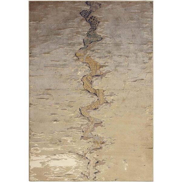 Tapete Para Sala Detalhe Rachado Marrom-bege 2,00x2,50m - São