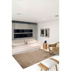 Tapete para Sala e Quarto Bege Fio de Seda 1,40m x 1m