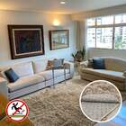 Tapete para Sala e Quarto Felpudo  Casa Dona Bege 100x140cm