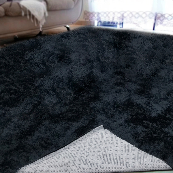 Tapete para Sala e Quarto Felpudo Casa Dona  140x200cm Preto