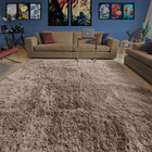 Tapete Para Sala E Quarto Felpudo Cronos Casu 140x100  Bege