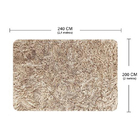 Tapete Para Sala E Quarto Felpudo Mercúrio  Casu 200x240cm Be