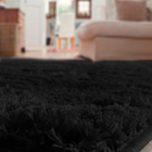 Tapete Para Sala E Quarto Felpudo Tamanho 200x240cm Preto Cas