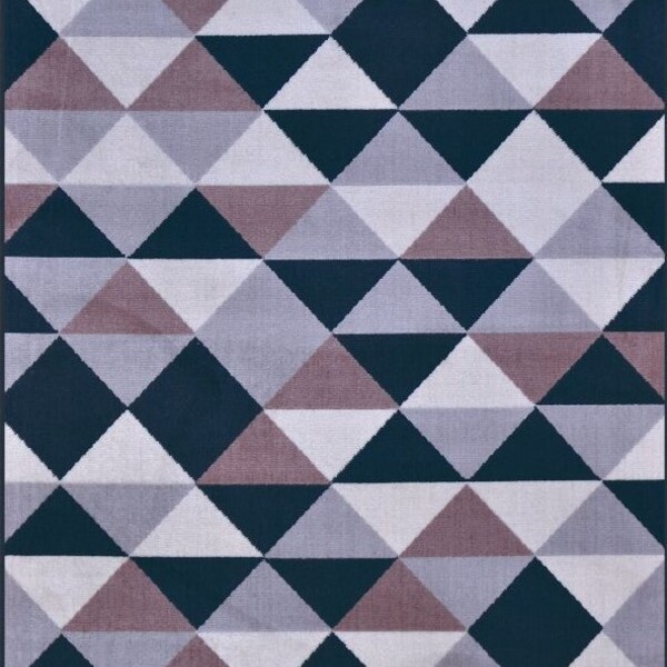 Tapete Para Sala Felpudo Aveludado Antiderrapante Geométrico