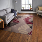 Tapete Para Sala Felpudo Aveludado Antiderrapante Geométrico