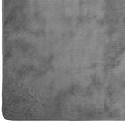 Tapete Para Sala Fofinho 150x100cm Peludo 4cm Cinza Casen