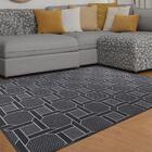 Tapete Para Sala Funcional Corrente 56 Chumbo 1,00x1,50m - J