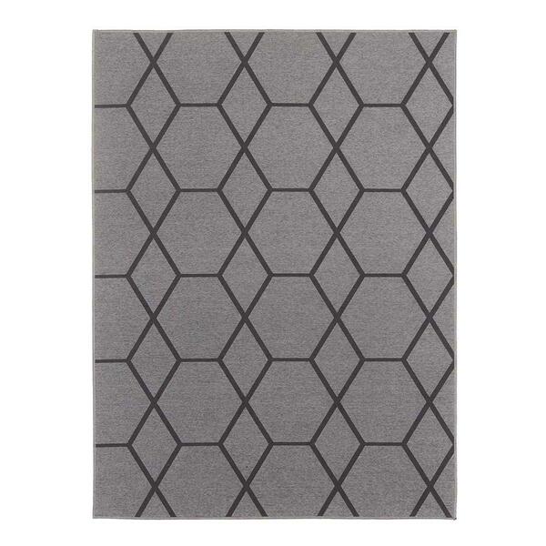 Tapete Para Sala Funcional Hexagonal 52 Grafite 2,00x2,50m -