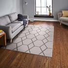 Tapete Para Sala Funcional Hexagonal 60 Areia 1,50x2,00m - J