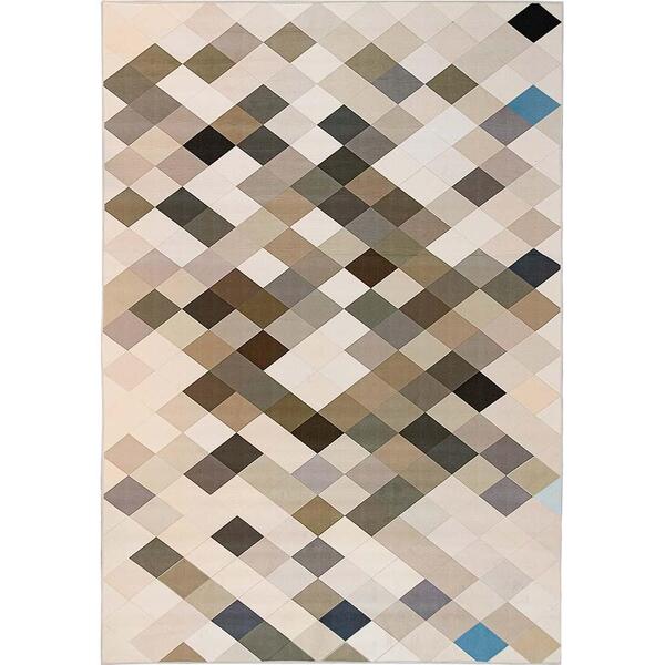 Tapete Para Sala Geo Print 04 Bege 1,40x2,00m - Edantex