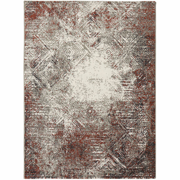 Tapete Para Sala Herat Capri 62061 Bege-vermelho 2,00x2,50m