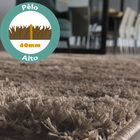 Tapete Para Sala Luxo Confort Peludo Retangular Cores Casen