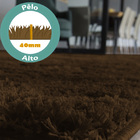 Tapete Para Sala Luxo Confort Peludo Retangular Cores Casen