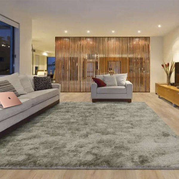 Tapete Para Sala New Silk Prata 140 X 200 Cm - Casen