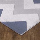 Tapete Para Sala Nilo 05 Azul E Bege 1,40x2,00m - Edantex