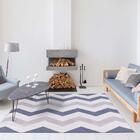 Tapete Para Sala Nilo 05 Azul E Bege 1,40x2,00m - Edantex