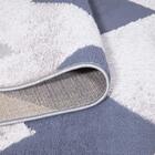 Tapete Para Sala Nilo 05 Azul E Bege 1,40x2,00m - Edantex