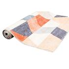 Tapete Para Sala Nordic 02 Azul E Terroso 2,00x3,00m - Edantex