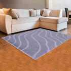 Tapete Para Sala Ondas Retangular Grande 250 X 200 Cm Realce