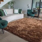 Tapete Para Sala Pelo Peludo Retangular 200x140cm Casen Marrom