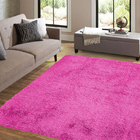 Tapete Para Sala Peludo 2,00x3,00m Rosa Pink