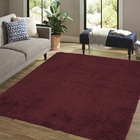 Tapete Para Sala Peludo 2,00x3,00m Vinho