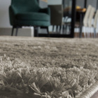 Tapete Para Sala Peludo Felpudo Luxo Retangular Cinza Casen