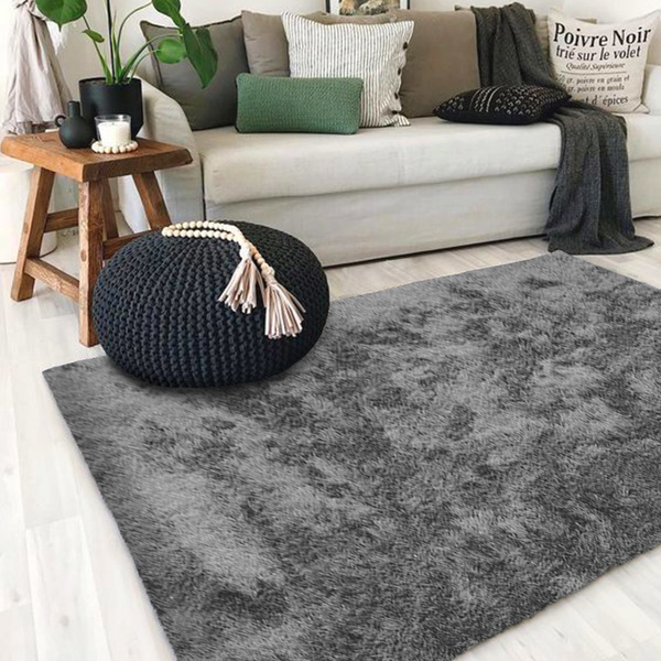 Tapete cinza peludo clearance
