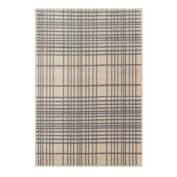 Tapete Para Sala Polo Paris 42 Areia-grafite 1,50x2,00m - J S