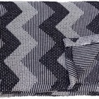 Tapete Para Sala Preto E Cru Chevron 1.45x3.00