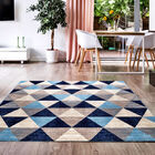 Tapete Para Sala-quarto Antuerpia 06 140x200 Azul Geométrico