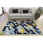 Tapete Para Sala Quarto Estilo Colorido Mosaico Azul 200x140