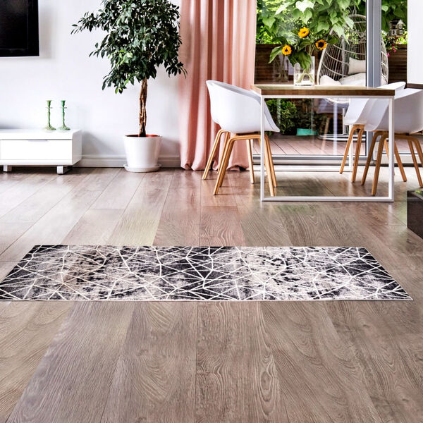 Tapete Para Sala-quarto Liege 01 66x2500 Passadeira Geométric