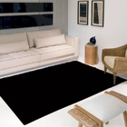 Tapete Para Sala Quarto Luxo Macio Retangular 140x100cm Preto