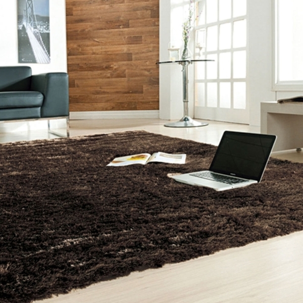 Tapete Para Sala Quarto Pelo Shaggy Requinte Retangular 140x1