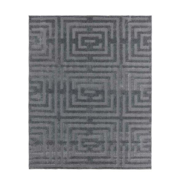 Tapete Para Sala Realce Eden 52 Grafite 2,00x3,00m - J Serrano