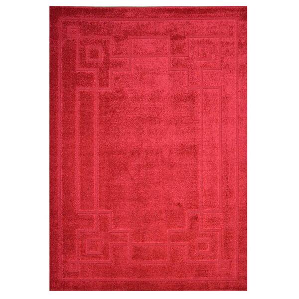 Tapete Para Sala Realce Frame 10 Vermelho 2,00x3,00m - J Serr