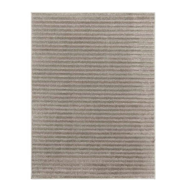 Tapete Para Sala Realce Listras 51 Cinza 2,00x2,50m - J Serra