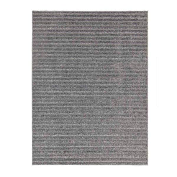 Tapete Para Sala Realce Listras 52 Grafite 3,00x4,00m - J Ser