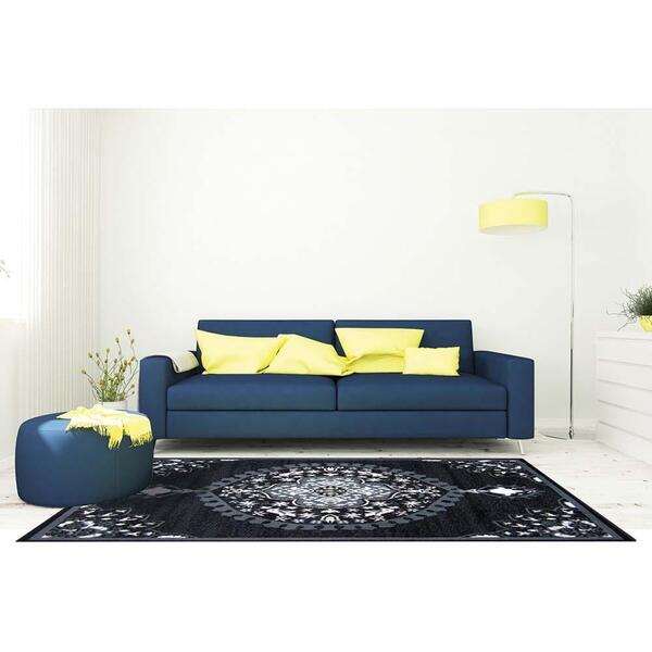 Tapete Para Sala Renaissance Madrid Preto 1,33x1,90m